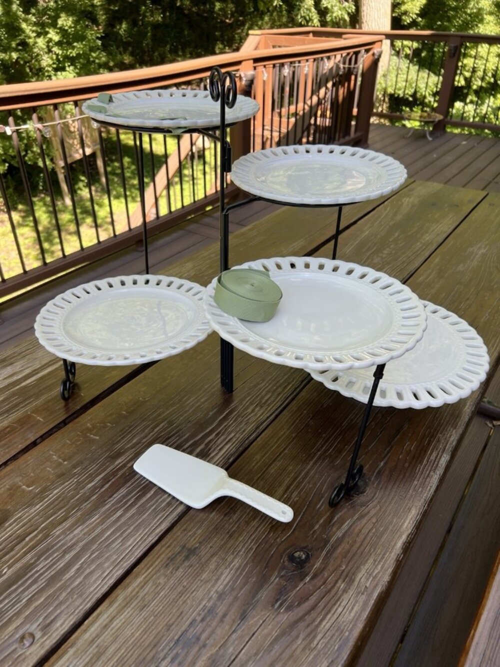 Portmeirion Studio Ceramic Serving Set 7-pc Tiered Buffet Stand Valerie - Picture 4 of 12